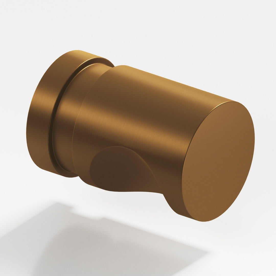 Colonial Bronze 142 Round grooved Cabinet Knob in Matte Light Statuary Bronze