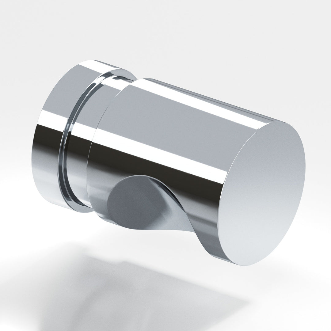 Colonial Bronze 143 Round grooved Cabinet Knob in Polished Chrome
