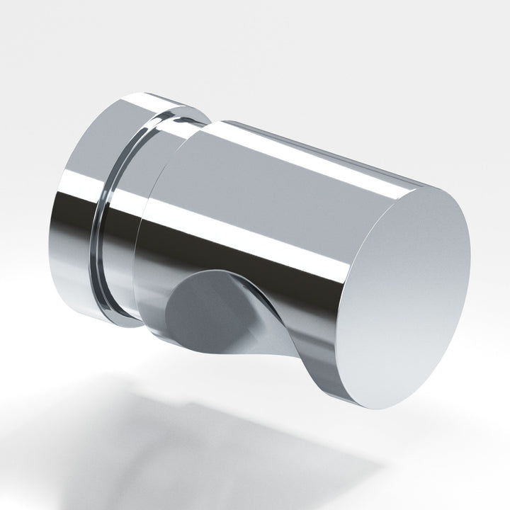 Colonial Bronze 143 Round grooved Cabinet Knob in Polished Chrome