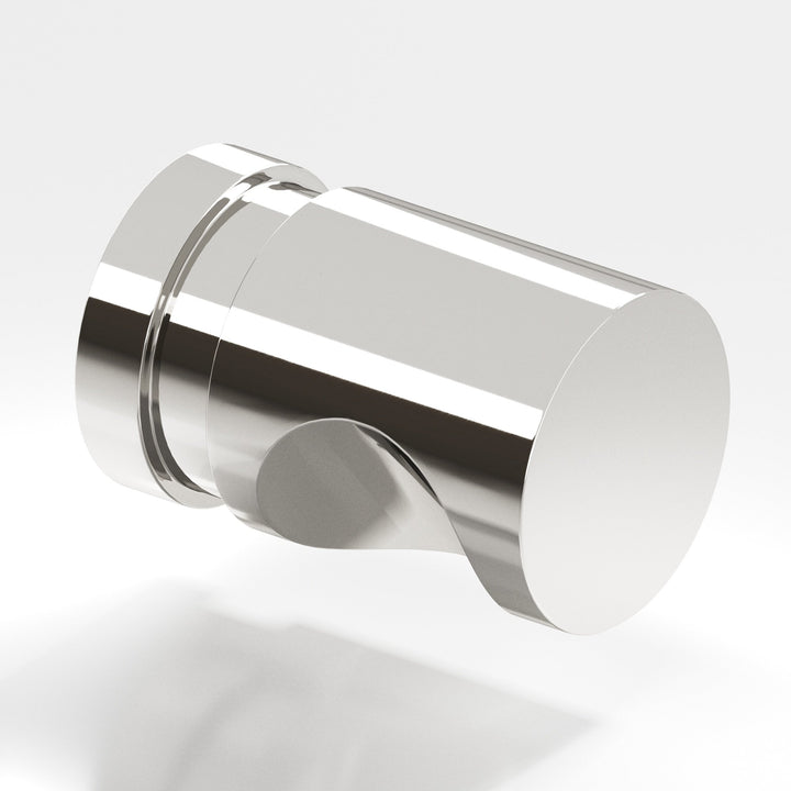 Colonial Bronze 141 Round grooved Cabinet Knob in Polished Nickel