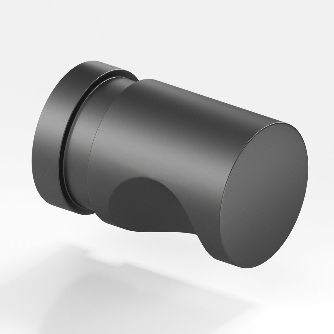 Colonial Bronze 143 Round grooved Cabinet Knob in Matte Graphite