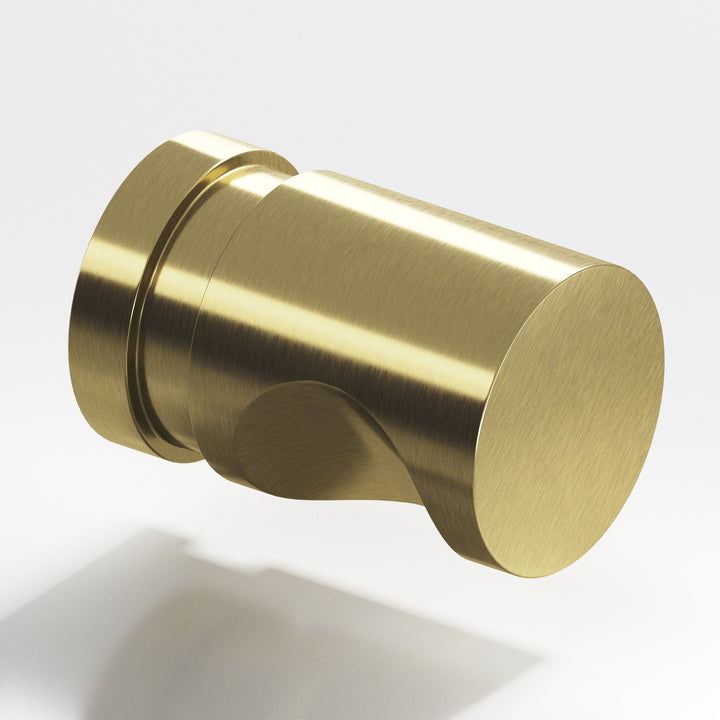 Colonial Bronze 143 Round grooved Cabinet Knob in Antique Brass