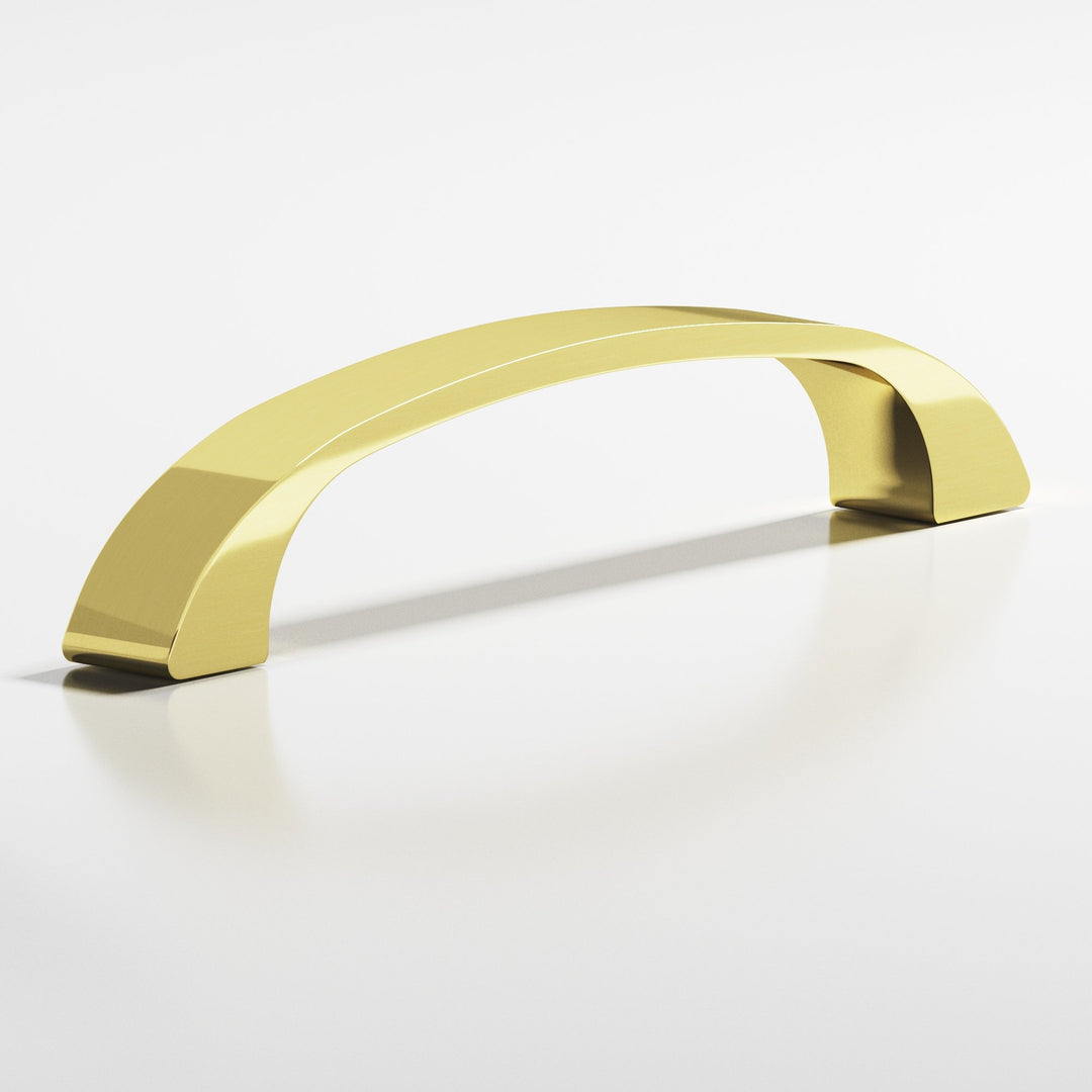 Colonial Bronze 167 Bow Cabinet Pull in Unlacquered Polished Brass