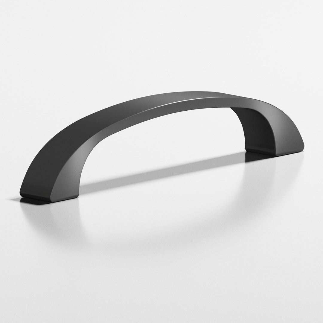 Colonial Bronze 165 Bow Cabinet Pull in Matte Graphite