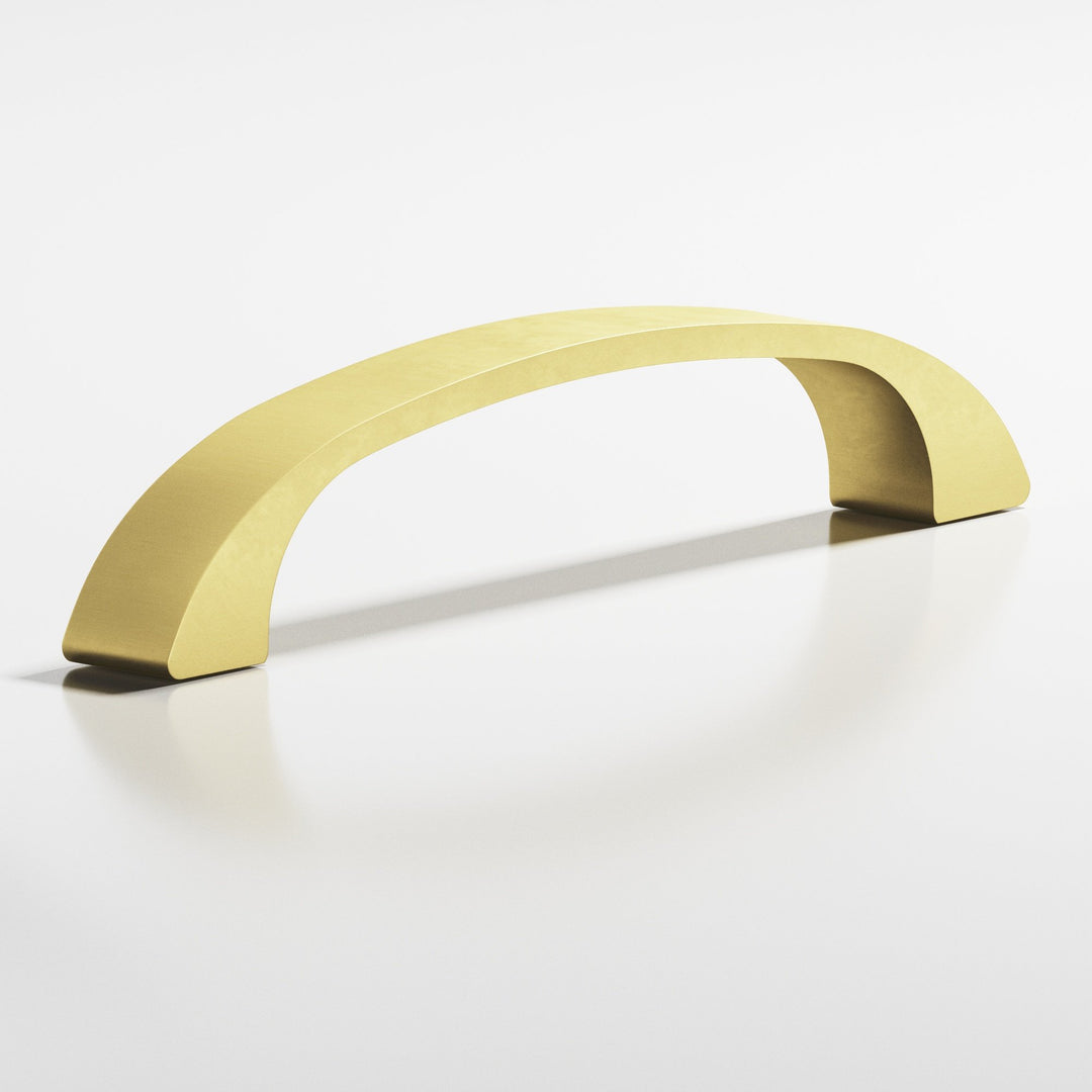 Colonial Bronze 165 Bow Cabinet Pull in Matte Satin Brass