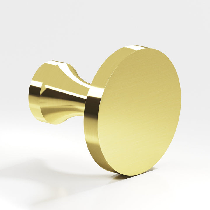 Colonial Bronze 172 Round Cabinet Knob in Unlacquered Polished Brass