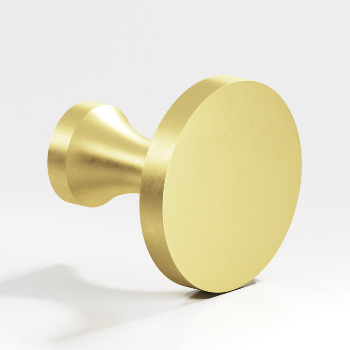Colonial Bronze 171 Round Cabinet Knob in Matte Satin Brass