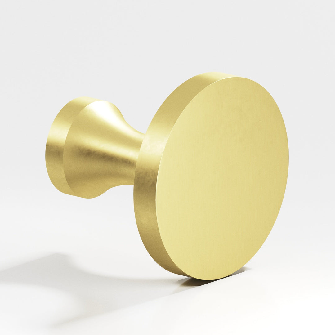 Colonial Bronze 172 Round Cabinet Knob in Matte Satin Brass