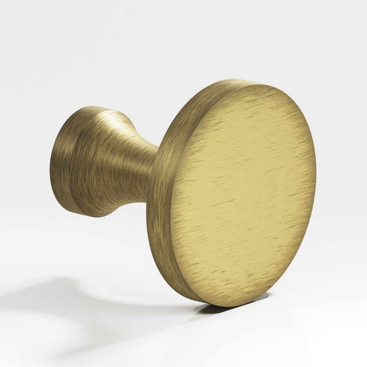 Colonial Bronze 172 Round Cabinet Knob in Matte Antique Satin Brass