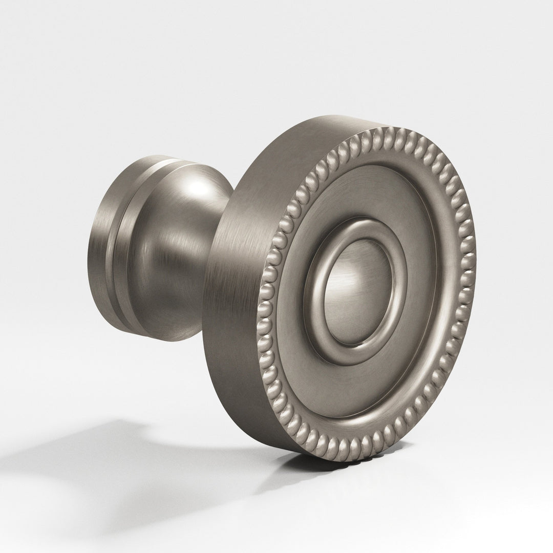 Colonial Bronze 174 Round beaded Cabinet Knob in Matte Pewter