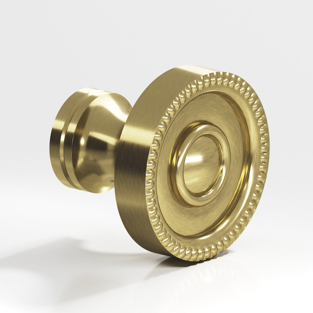 Colonial Bronze 173 Round beaded Cabinet Knob in Antique Brass