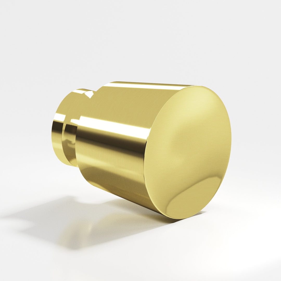 Colonial Bronze 181 Round tapered T Cabinet Knob in Unlacquered Polished Brass