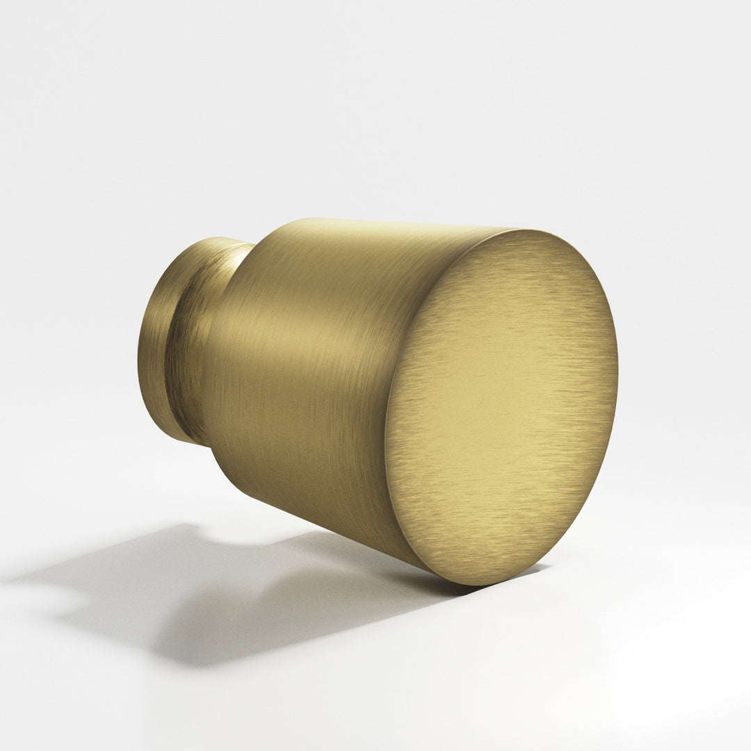 Colonial Bronze 180 Round tapered T Cabinet Knob in Matte Antique Satin Brass