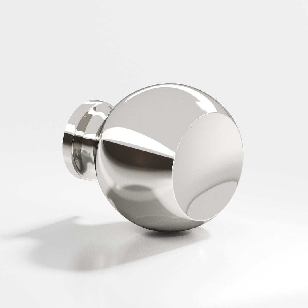 Colonial Bronze 183 Round Cabinet Knob in Polished Nickel