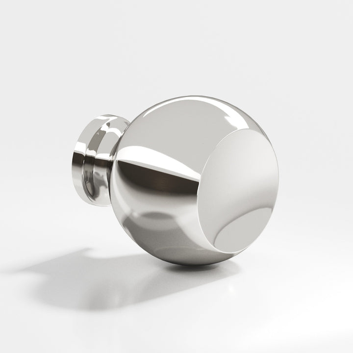 Colonial Bronze 183 Round Cabinet Knob in Polished Nickel