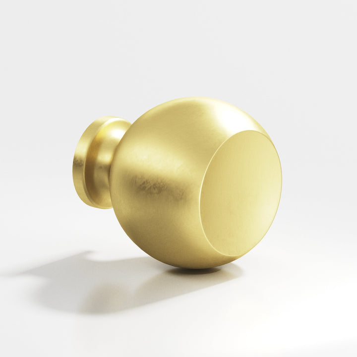 Colonial Bronze 183 Round Cabinet Knob in Matte Satin Brass