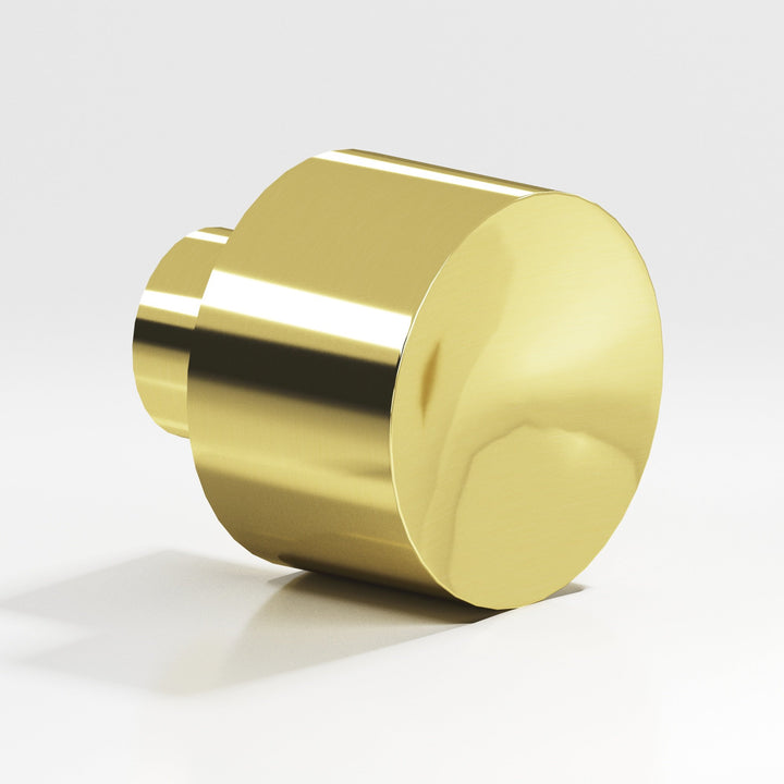Colonial Bronze 184 Round Cabinet Knob in Unlacquered Polished Brass