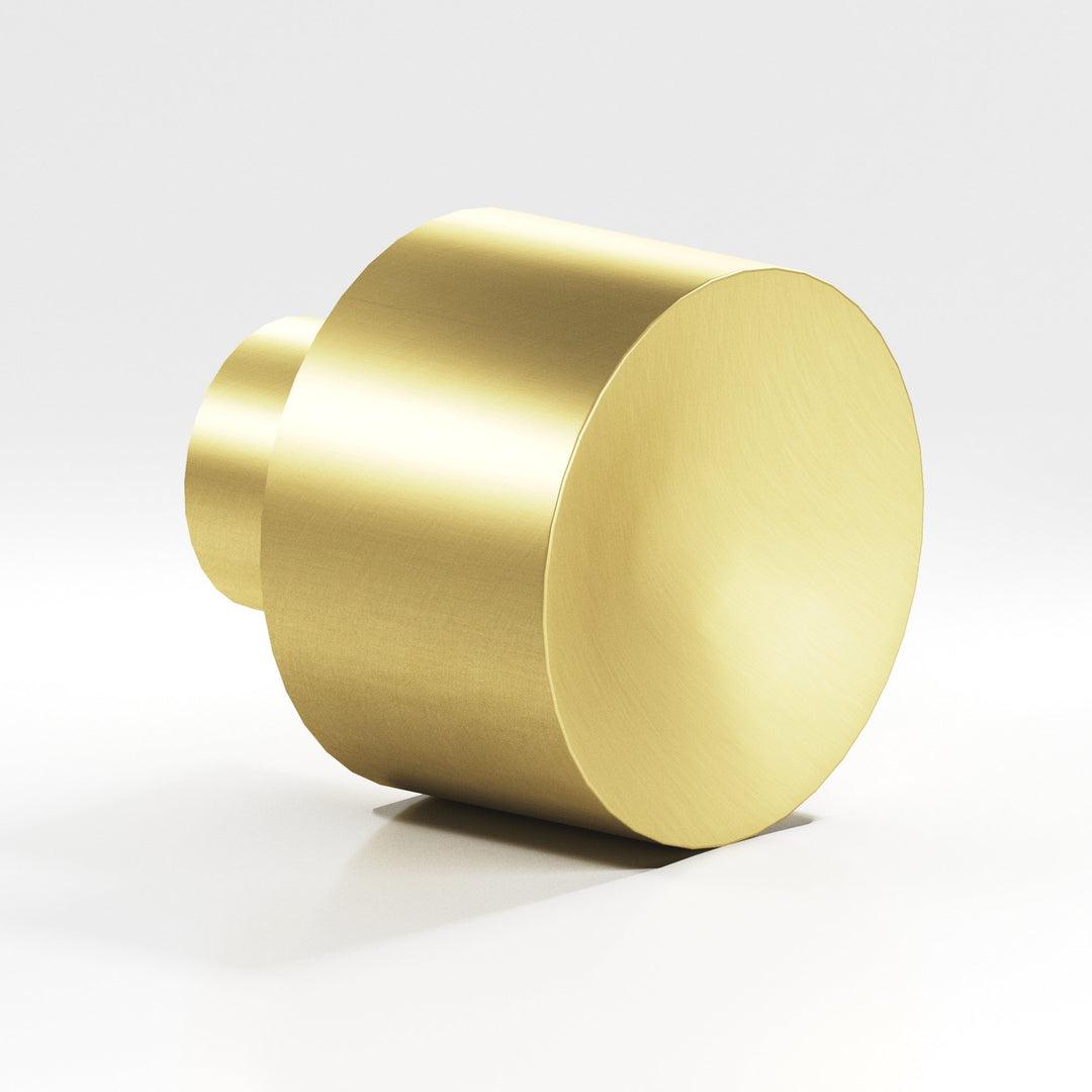 Colonial Bronze 185 Round Cabinet Knob in Matte Satin Brass