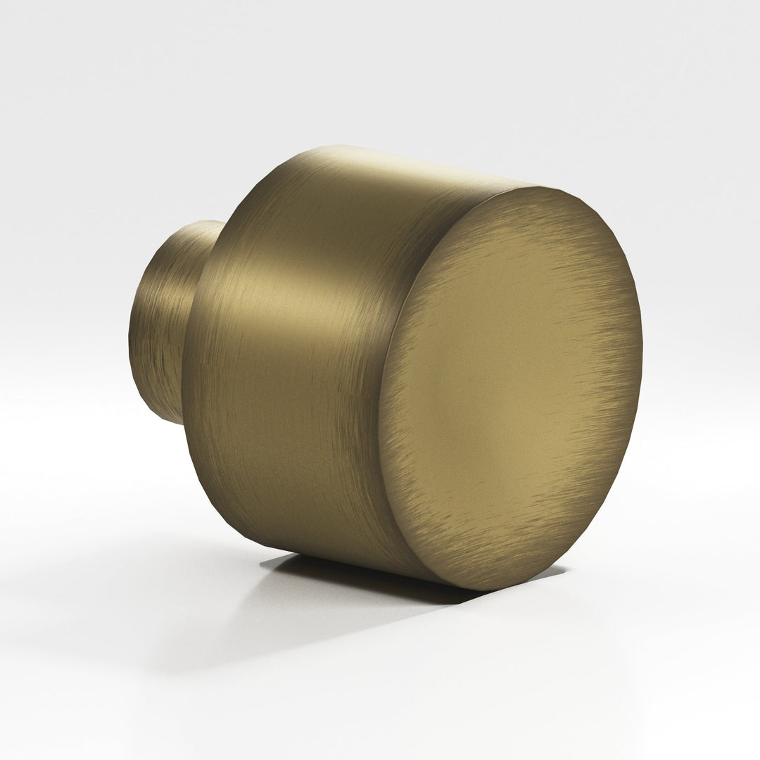 Colonial Bronze 185 Round Cabinet Knob in Matte Antique Satin Brass