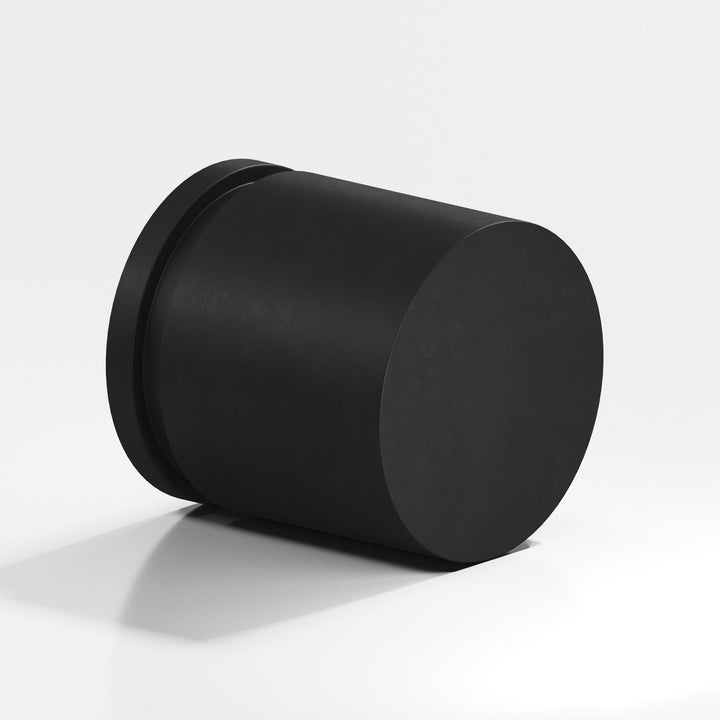 Colonial Bronze 186 Round grooved Cabinet Knob in Matte Satin Black