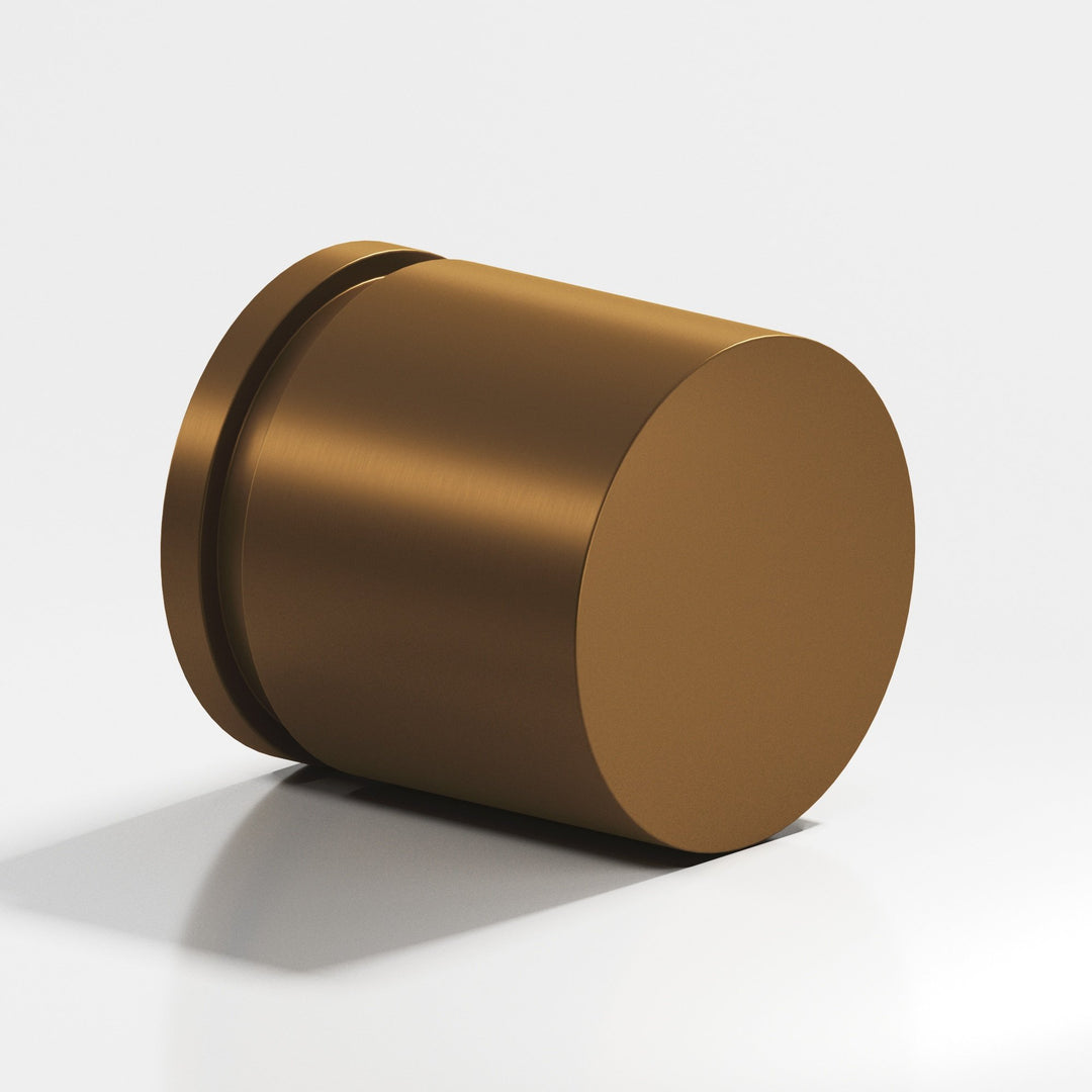 Colonial Bronze 187 Round grooved Cabinet Knob in Matte Light Statuary Bronze