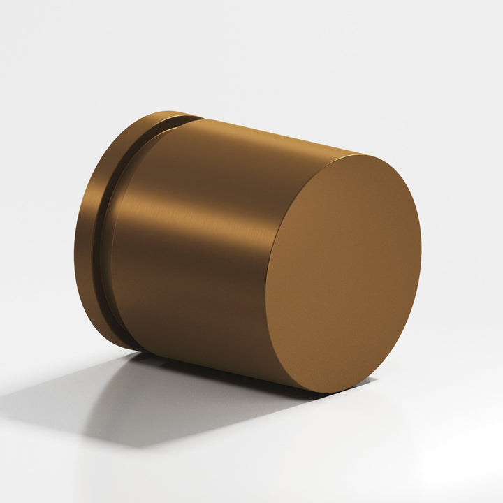 Colonial Bronze 186 Round grooved Cabinet Knob in Matte Light Statuary Bronze