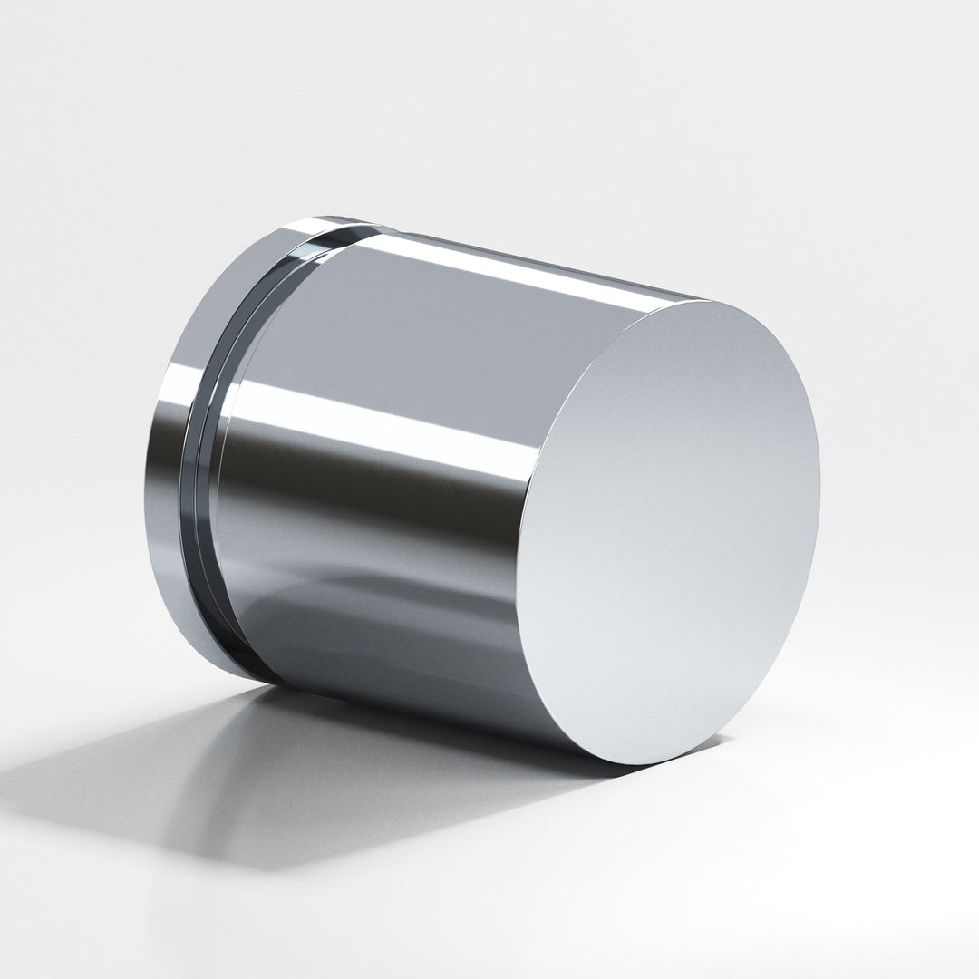 Colonial Bronze 187 Round grooved Cabinet Knob in Polished Chrome