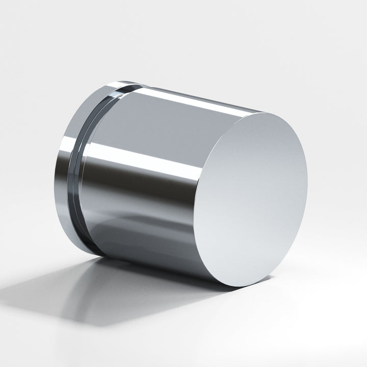 Colonial Bronze 187 Round grooved Cabinet Knob in Polished Chrome