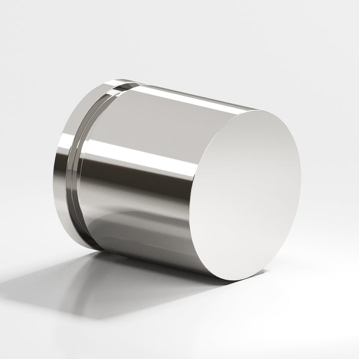 Colonial Bronze 187 Round grooved Cabinet Knob in Polished Nickel