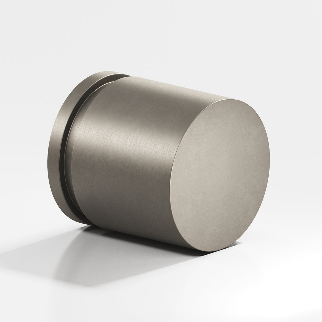 Colonial Bronze 187 Round grooved Cabinet Knob in Matte Pewter