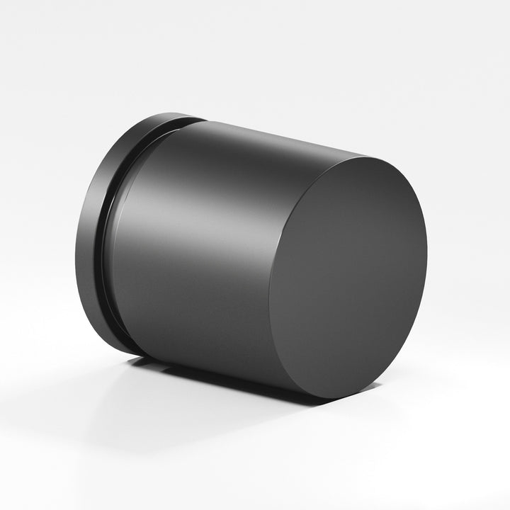 Colonial Bronze 187 Round grooved Cabinet Knob in Matte Graphite