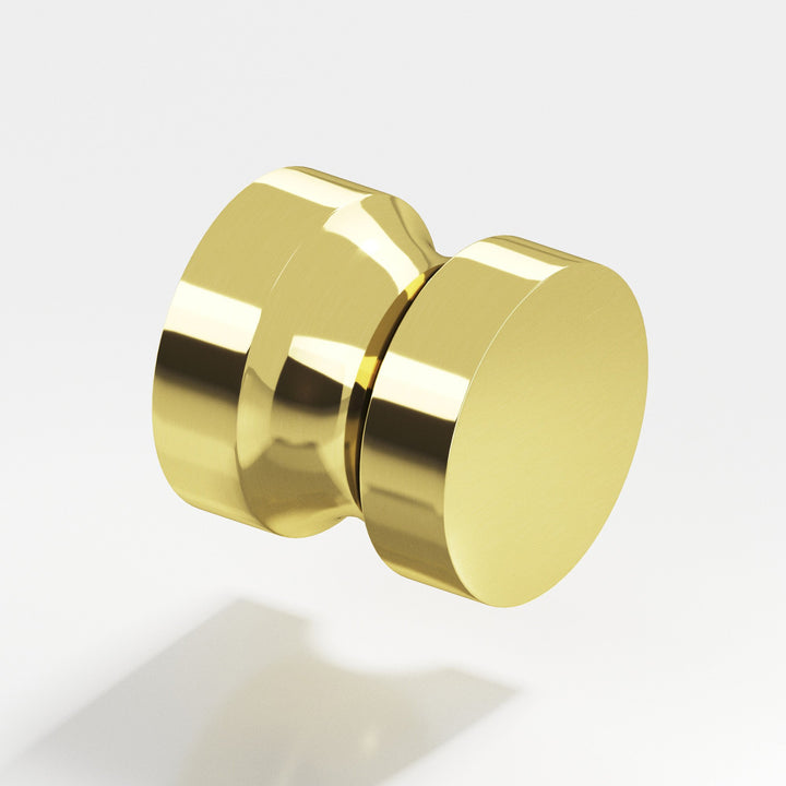 Colonial Bronze 188 Round Cabinet Knob in Unlacquered Polished Brass