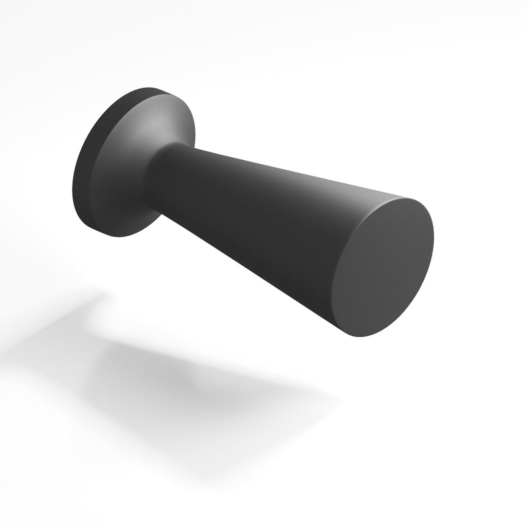 Colonial Bronze 195 Round tapered T Cabinet Knob in Matte Graphite