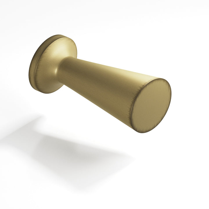 Colonial Bronze 195 Round tapered T Cabinet Knob in Matte Antique Satin Brass