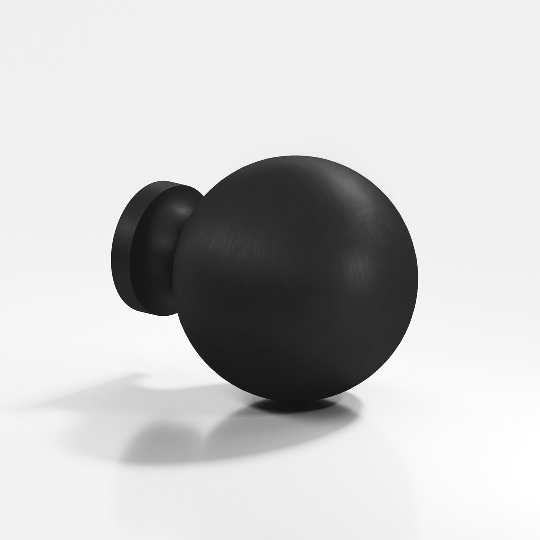 Colonial Bronze 197 Round Cabinet Knob in Matte Satin Black