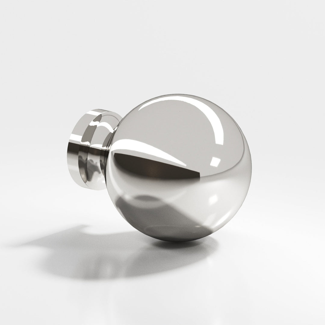 Colonial Bronze 196 Round Cabinet Knob in Polished Nickel