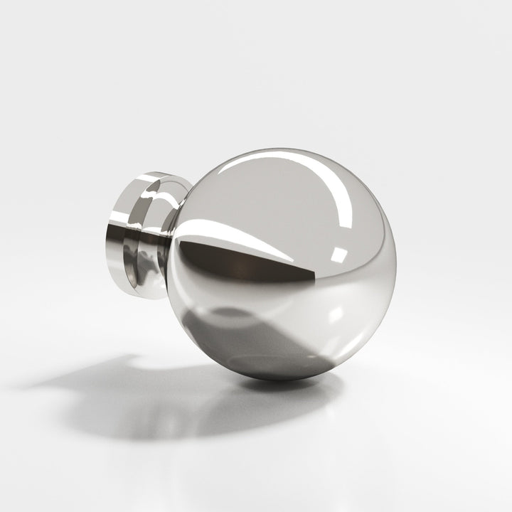 Colonial Bronze 196 Round Cabinet Knob in Polished Nickel