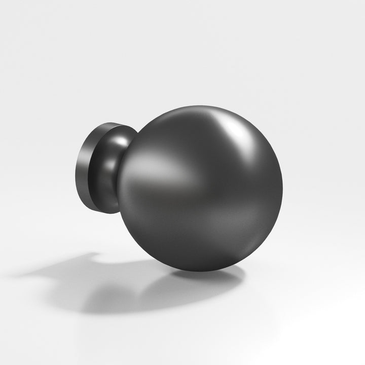 Colonial Bronze 196 Round Cabinet Knob in Matte Graphite