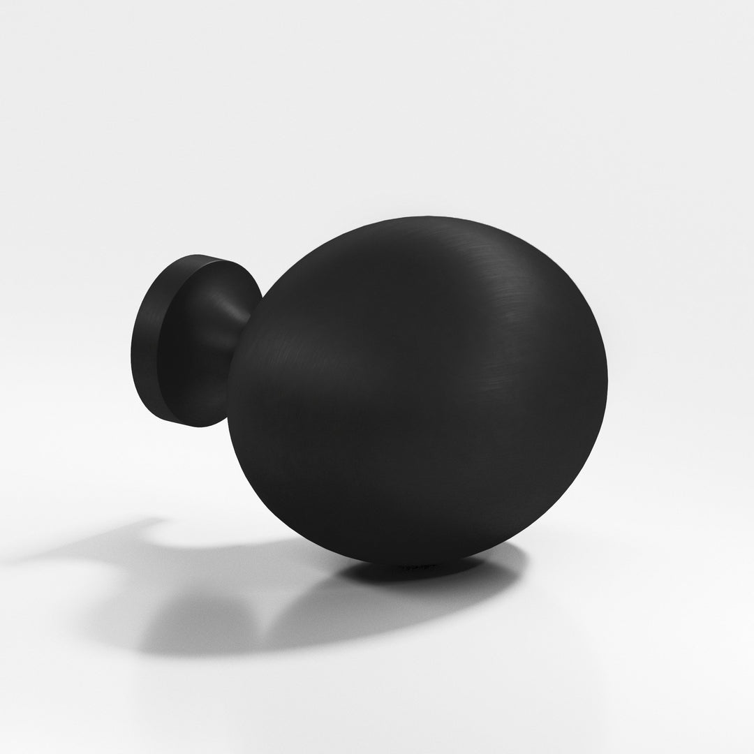 Colonial Bronze 198 Oval Cabinet Knob in Matte Satin Black