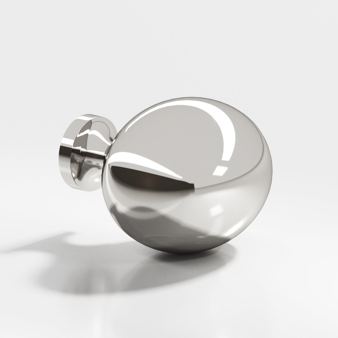Colonial Bronze 199 Oval Cabinet Knob in Polished Nickel