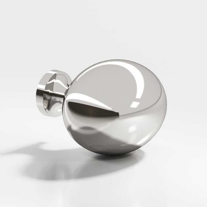 Colonial Bronze 199 Oval Cabinet Knob in Polished Nickel