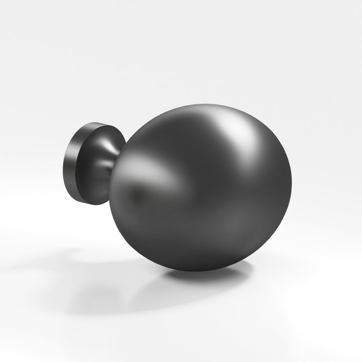 Colonial Bronze 199 Oval Cabinet Knob in Matte Graphite