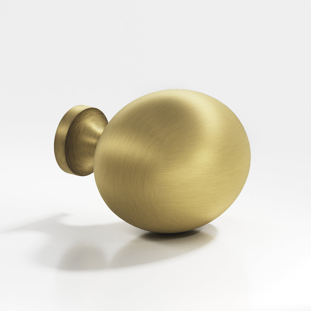 Colonial Bronze 199 Oval Cabinet Knob in Matte Antique Satin Brass