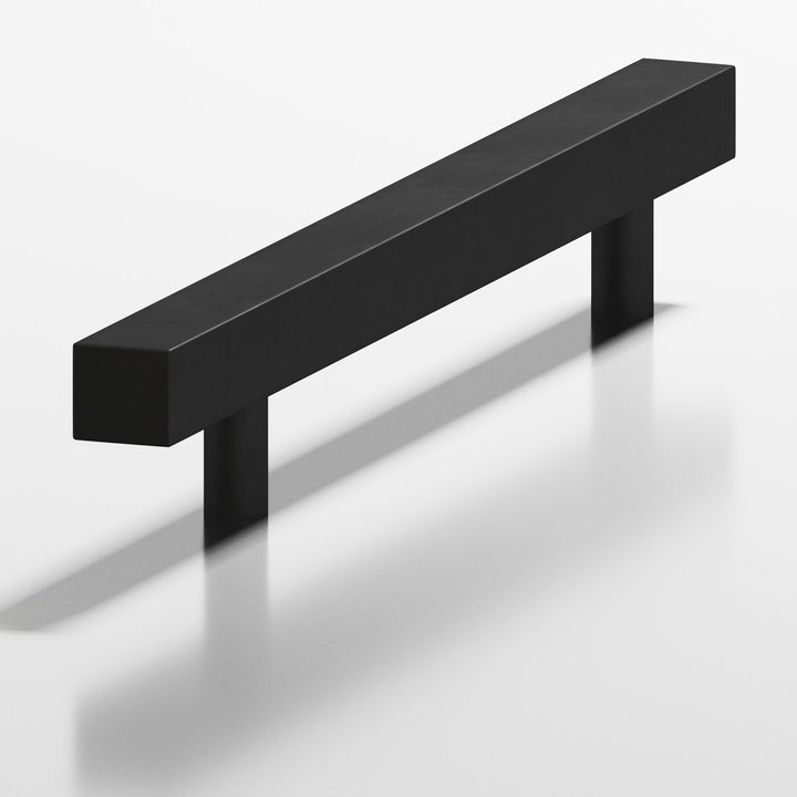 Colonial Bronze 217 Square Cabinet Pull with straight posts in Matte Satin Black