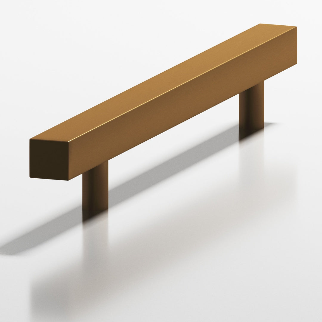 Colonial Bronze 217 Square Cabinet Pull with straight posts in Matte Light Statuary Bronze