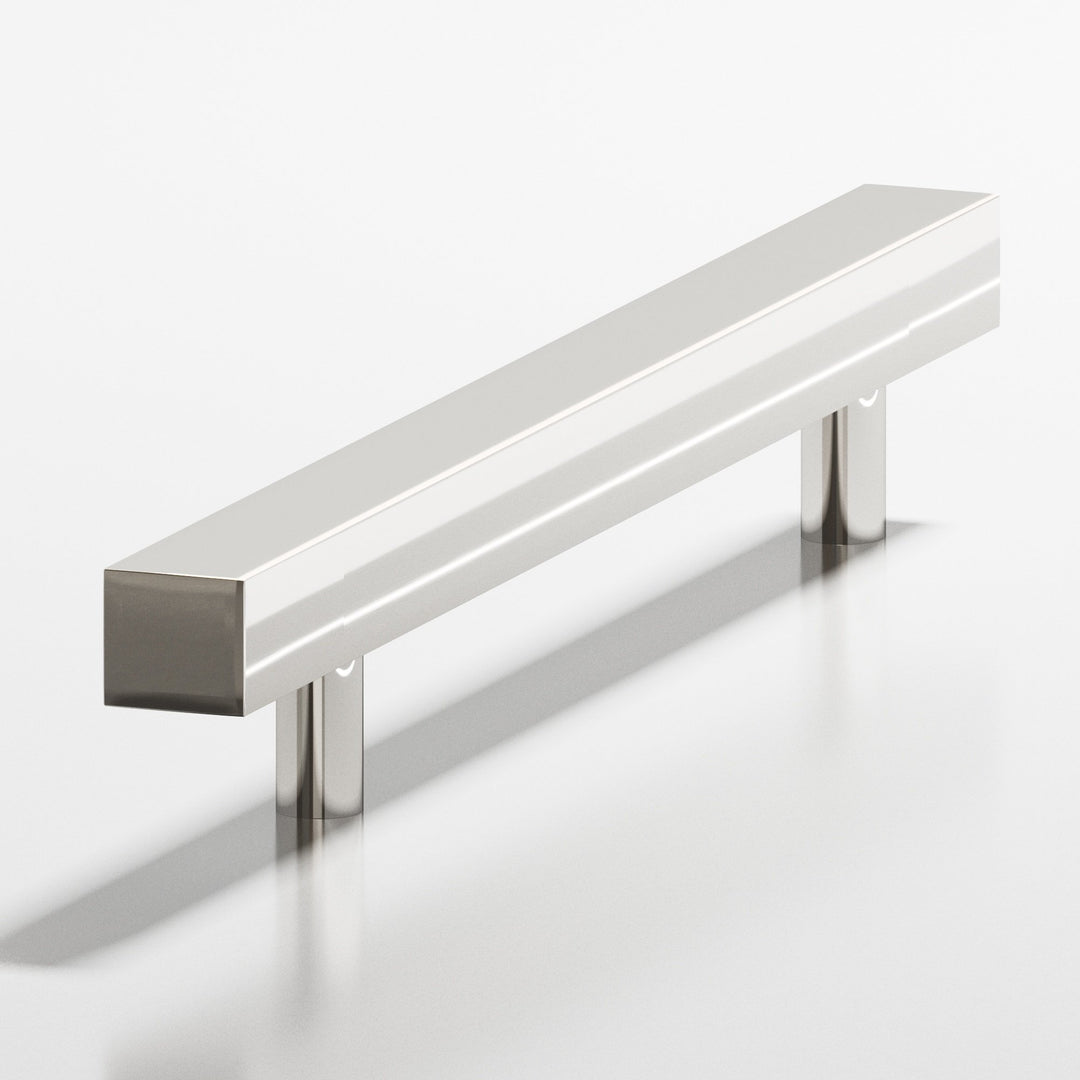 Colonial Bronze 217 Square Cabinet Pull with straight posts in Polished Nickel