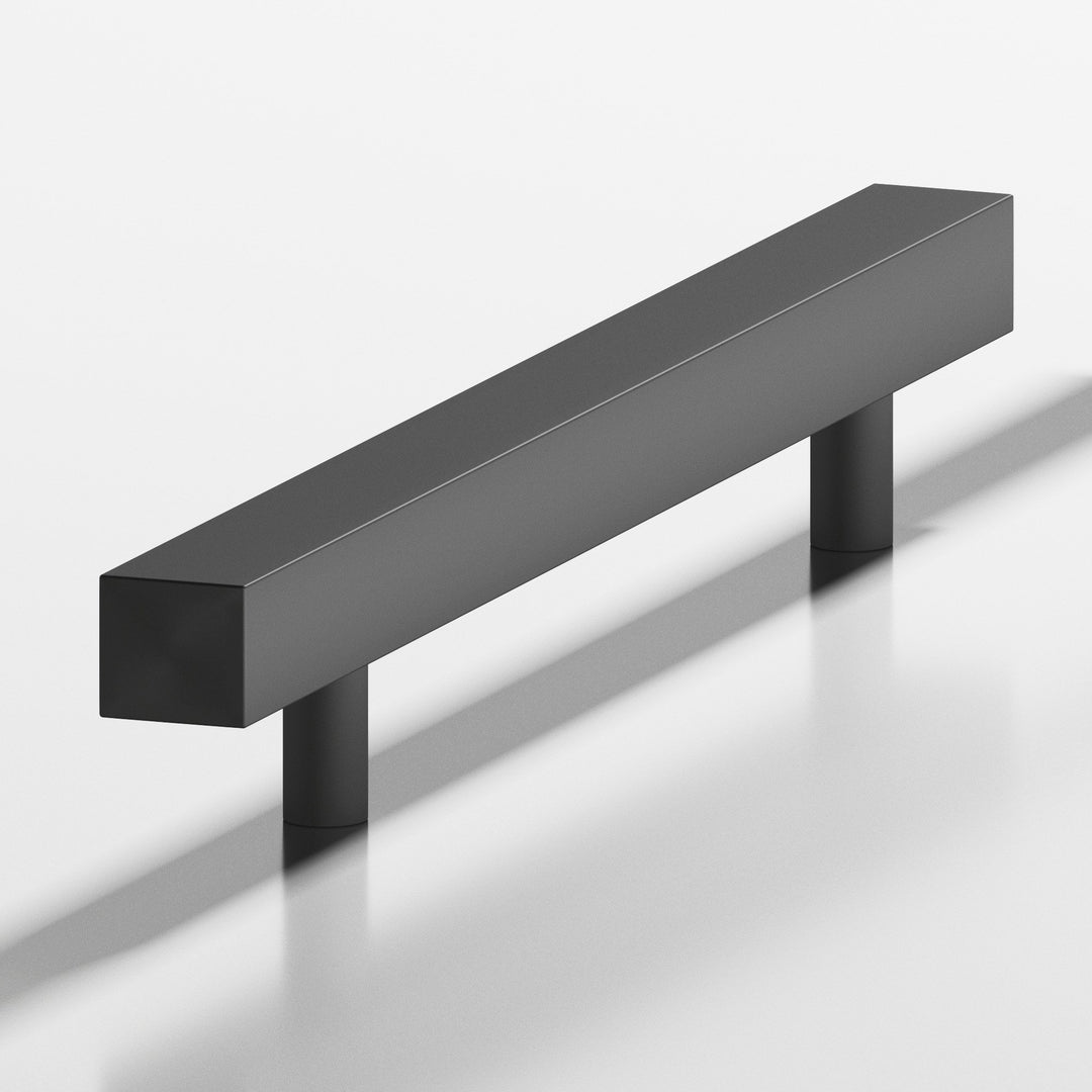 Colonial Bronze 506 Square Cabinet Pull with straight posts in Matte Graphite