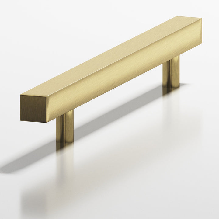 Colonial Bronze 506 Square Cabinet Pull with straight posts in Antique Brass