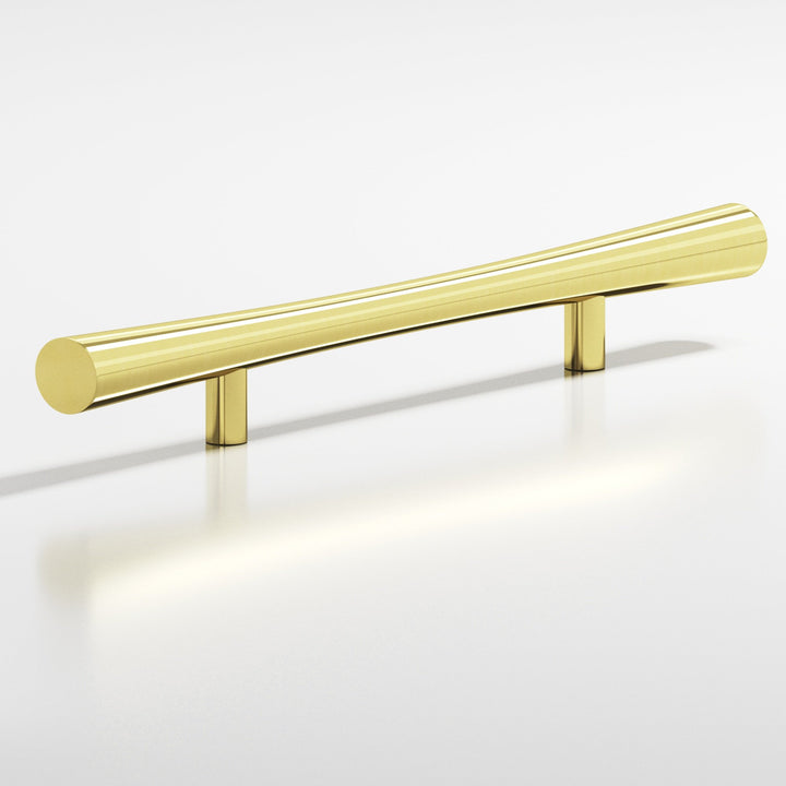 Colonial Bronze 240BB Hourglass Back-to-Back Shower Door Pull Kit with straight posts in Unlacquered Polished Brass