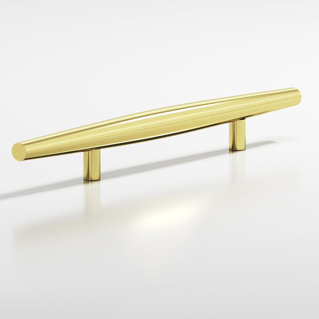 Colonial Bronze 239BB Cigar Back-to-Back Shower Door Pull Kit with straight posts in Unlacquered Polished Brass